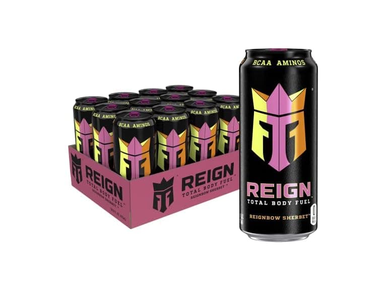 REIGN Total Body Fuel, Reignbow Sherbet, Pack 12 - Image 1