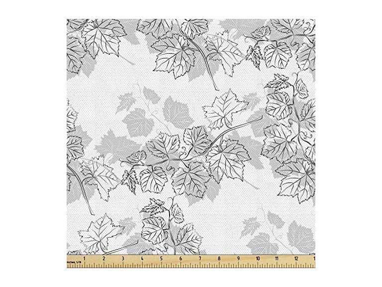 Ambesonne Grey Fabric by The Yard, - Image 1