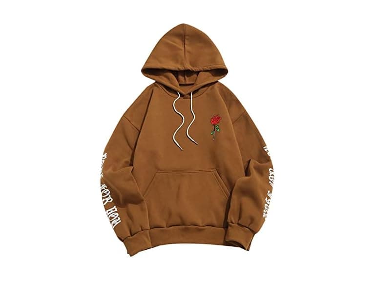 Zaful Men (S) Fleece Hoodie Letter Sweatshirt - Image 1