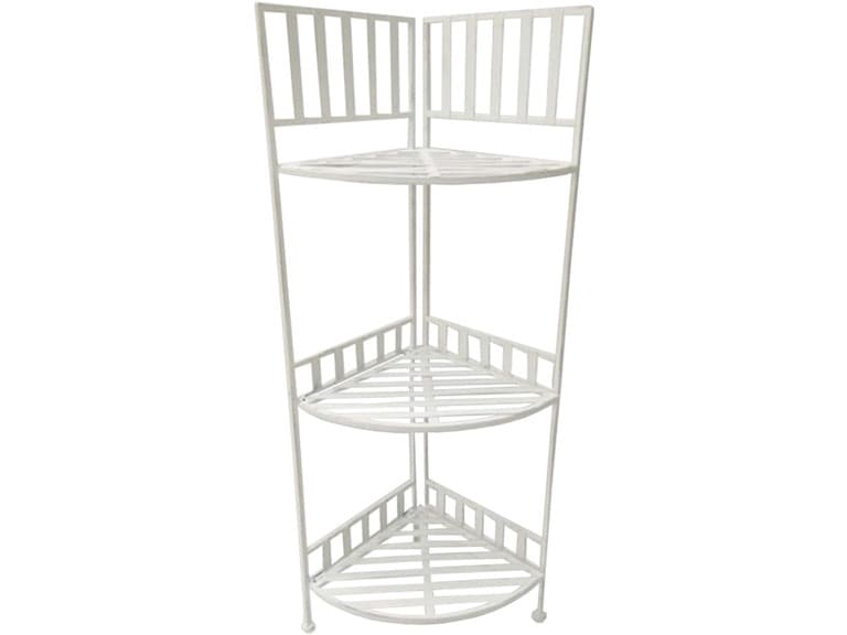 40.8" Iron 3 Tier Corner Shelf - Image 1