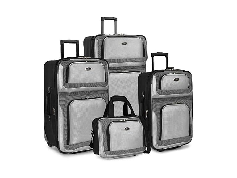 U.S. Traveler Luggage, Gray, 4-Piece Set - Image 1