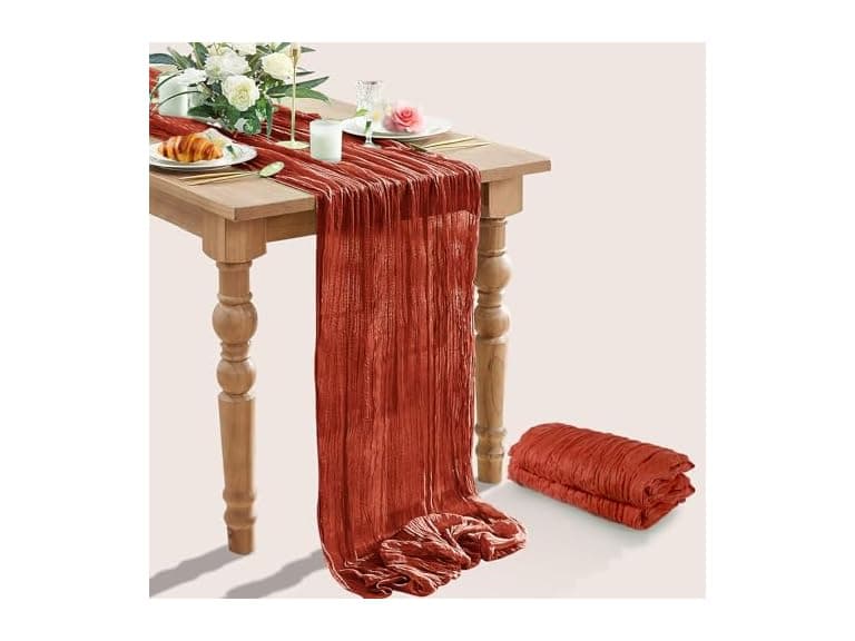 2 Packs Cheesecloth Table Runner - Image 1