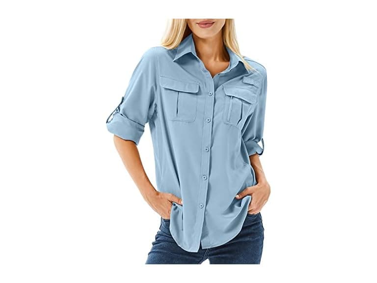 Toumett Women (L) UPF Long Sleeve UV Sun Shirts - Image 1
