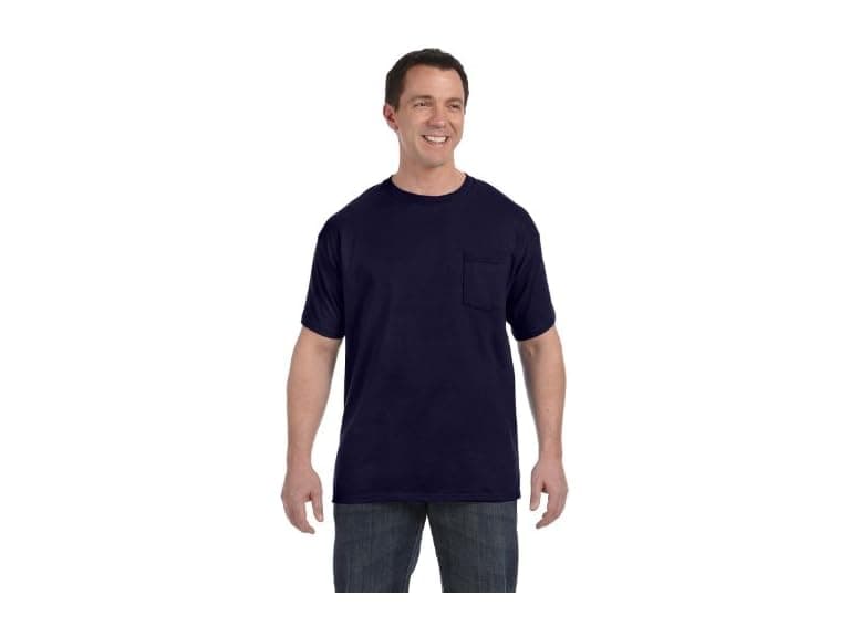 Hanes Men (L) Tagless® Pocket T-Shirt - Image 1