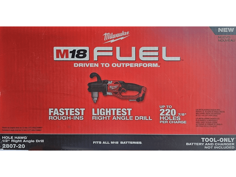 Milwaukee 2807-20 M18 Brshlss 1/2in Right Angle Drill - Image 1