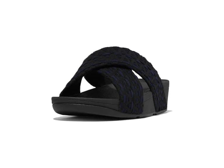 FitFlop Lulu Geo-Webbing Cross Slides - Image 1