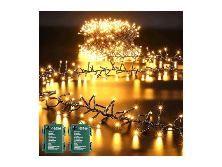 Brightown Minetom Battery Operated Christmas Lights Outdoor, 2 Pack - Image 1