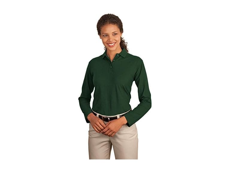 Port Authority Women (M) Silk Touch Long Polo - Image 1