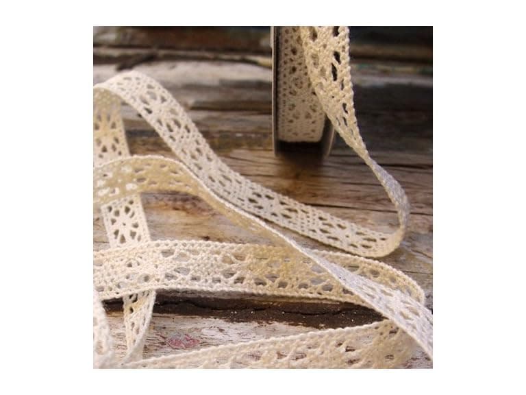 burlapfabric.com 1/2 Crochet Lace Cotton Ribbon - Image 1