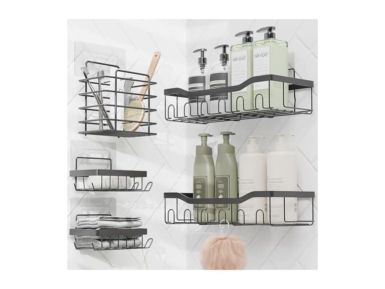 Clara Clark Shower Caddy Adhesive Organizer 5Pk - Image 1