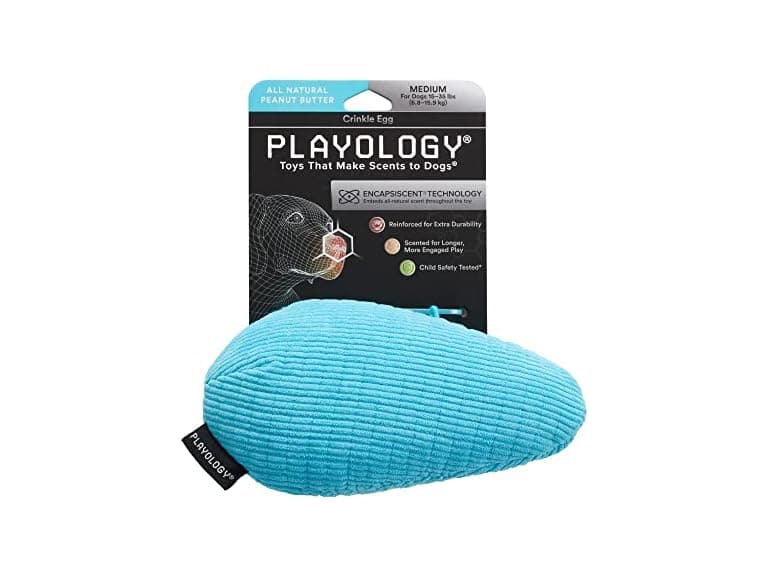 Playology Plush Crinkle Dog Toy - Medium Crin - Image 1