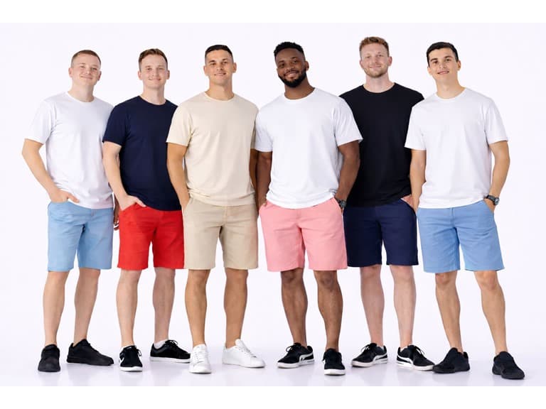 3Pk Asst Mens Slim Fit Chino Shorts - Image 1