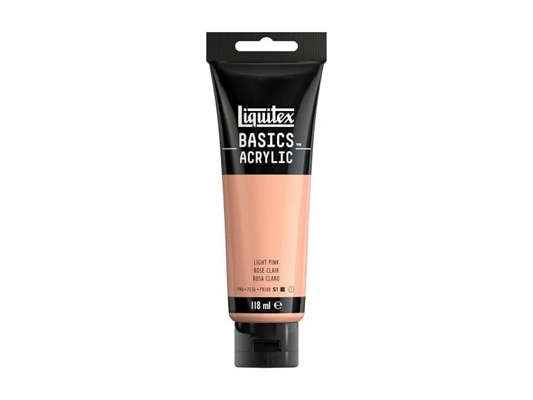 Liquitex Basics Acrylic Paint 4oz 810 Light Portrait Pink - Image 1
