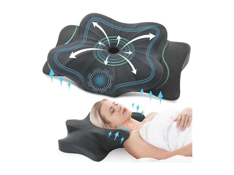DONAMA Cervical Pillow, Dark Grey - Image 1