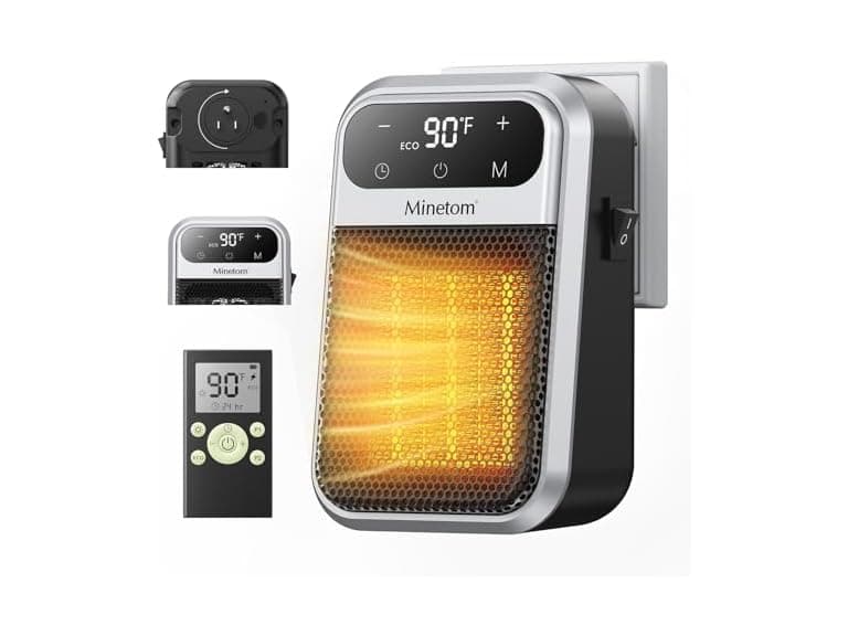 Brightown Minetom Portable Plug In Space Heater, 800W - Image 1