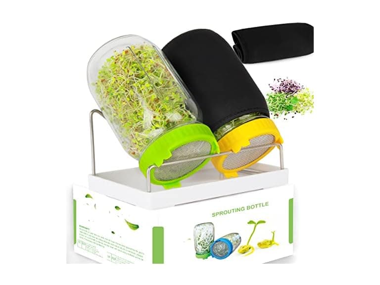 Kitmiido Seed Sprouting Kit Mason Jars - Image 1