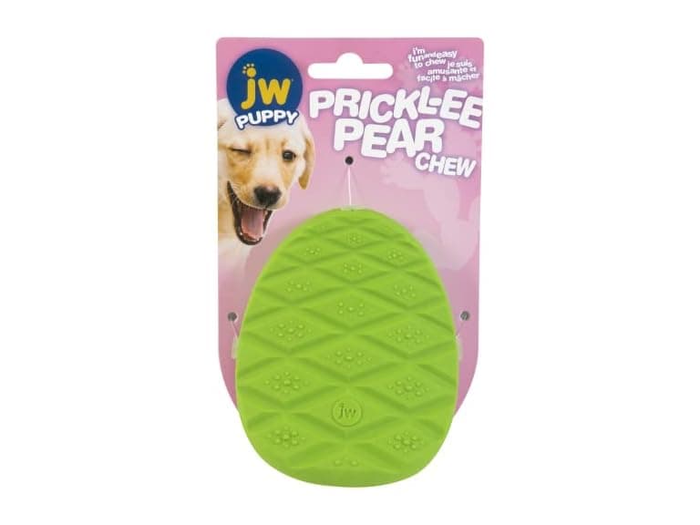 JW Prickl-ee Pear Puppy Teether Chew Toy - Image 1