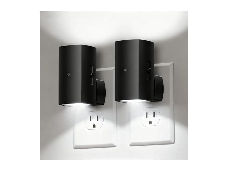 Brightown 2 Pack Black Night Lights Plug - Image 1