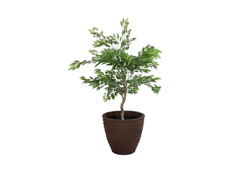 Sunnydaze Ribbed Outdoor Plant Pot - Polyresin - Image 1