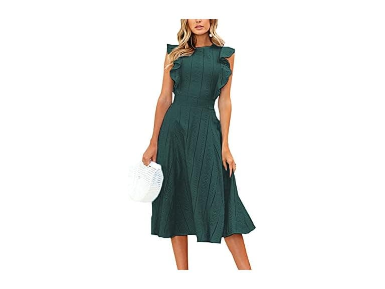 Ecowish Women (M) Summer Dresses Elegant Cap Dress - Image 1