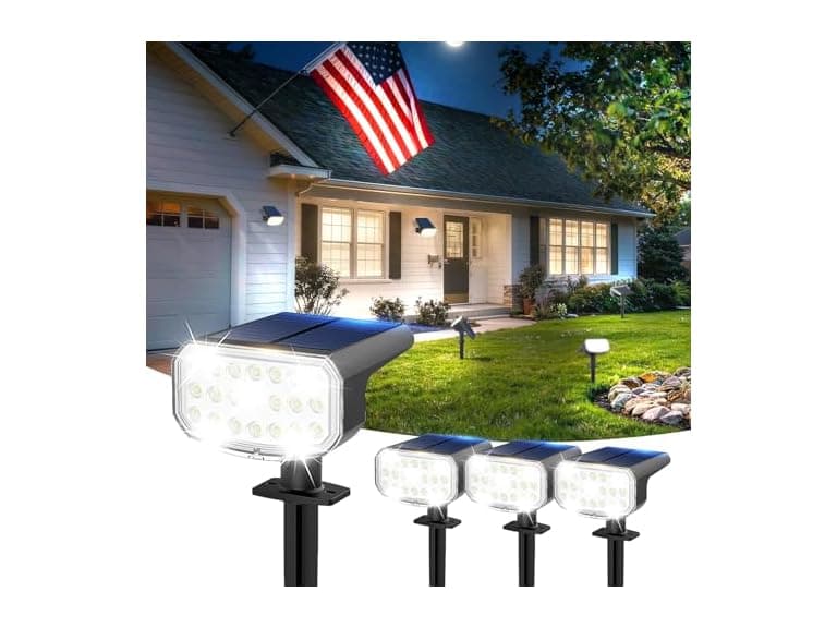 JEJOT IP65 Solar Spot Lights 4-Pack - Image 1