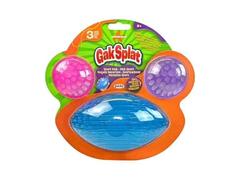 Nickelodeon Gak Splat 2 Balls + 1 Football Sport Ball - Image 1