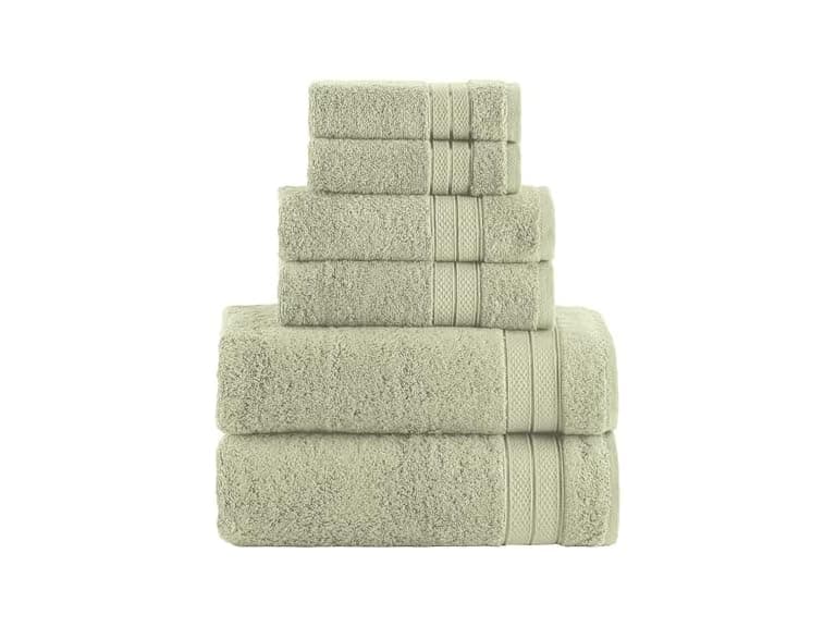 Elegant Comfort Luxury 6-Piece Towel Set, 100% Cotton - Image 1