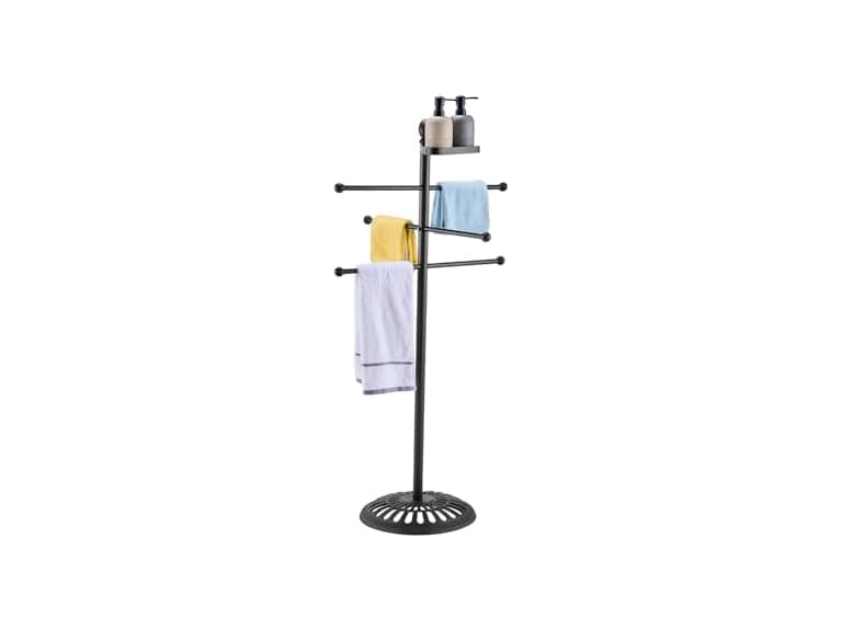 Towel Rack, 3 Bars Outdoor Towel Holder - Image 1