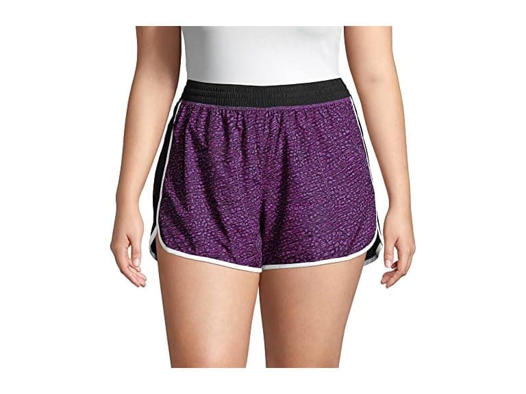 Just MY Size Women (1X) Run Shorts Spot Plum - Image 1