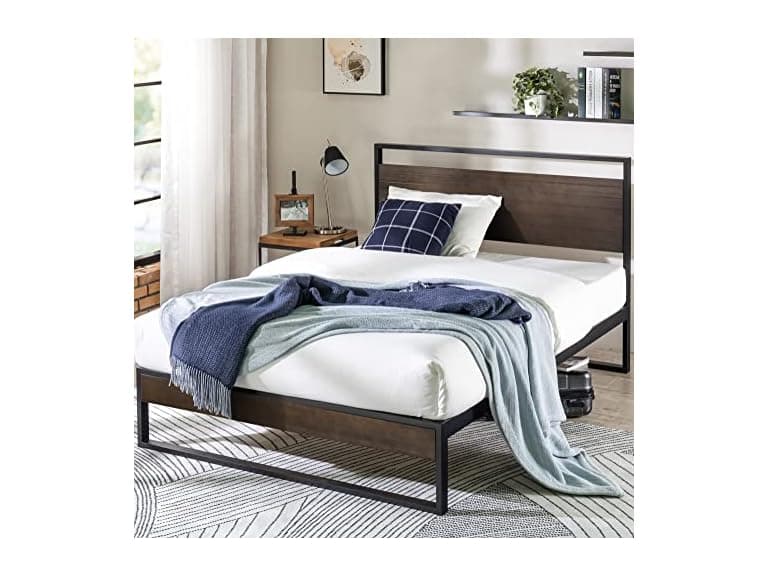 ZINUS Suzanne 37 Inch Bamboo and Metal Bed Frame - Image 1