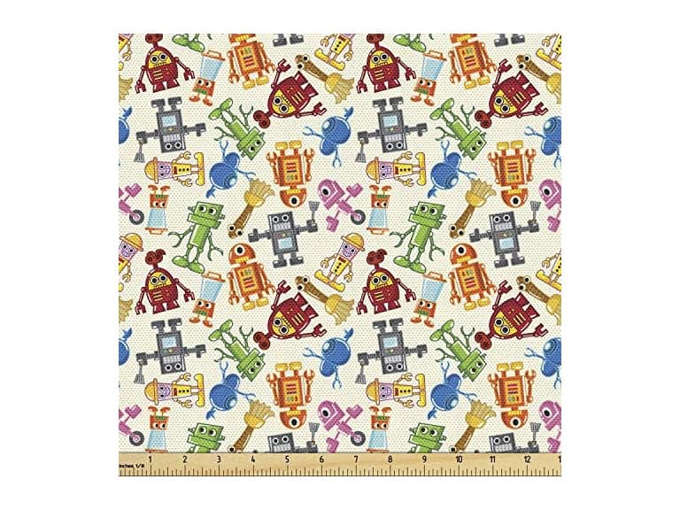 Ambesonne Robot Fabric by The Yard - Image 1