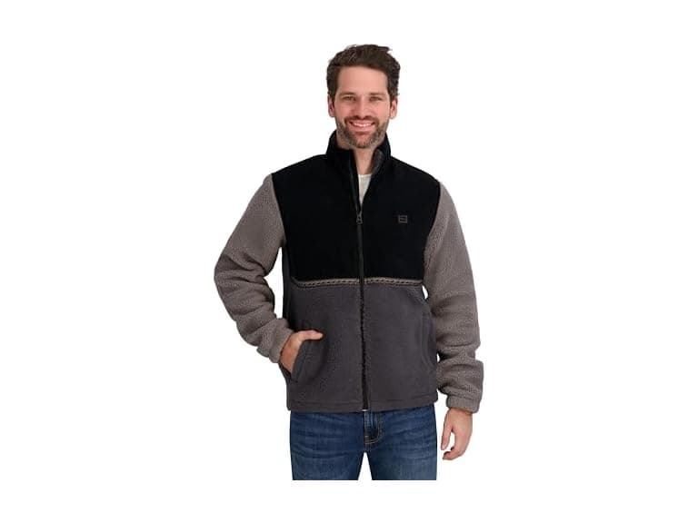 Billabong Mens Full Zip Mock Neck Sherpa Jacket - Image 1