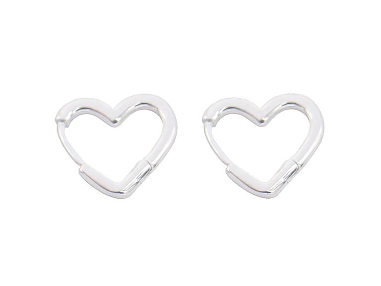 Gold Plated Heart Shaped Hoop Earring - Image 1