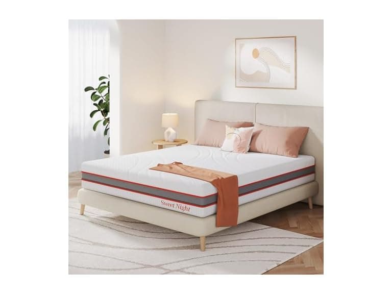 Sweetnight 12" King Foam Mattress, Flippable - Image 1