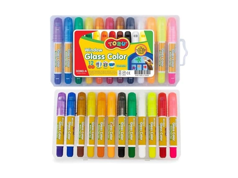 Toru Glass Window Crayon Marker 12 Colors - Image 1