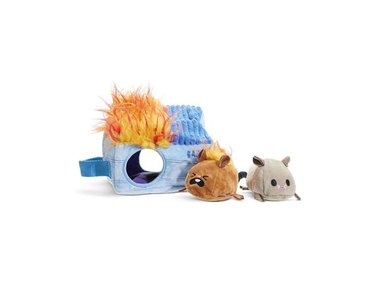 BarkBox Hide N' Squeak Dumpster Fire Dog Toy - Image 1