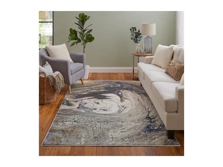Feizy Mandana 8x10 Area Rug, Ivory - Image 1
