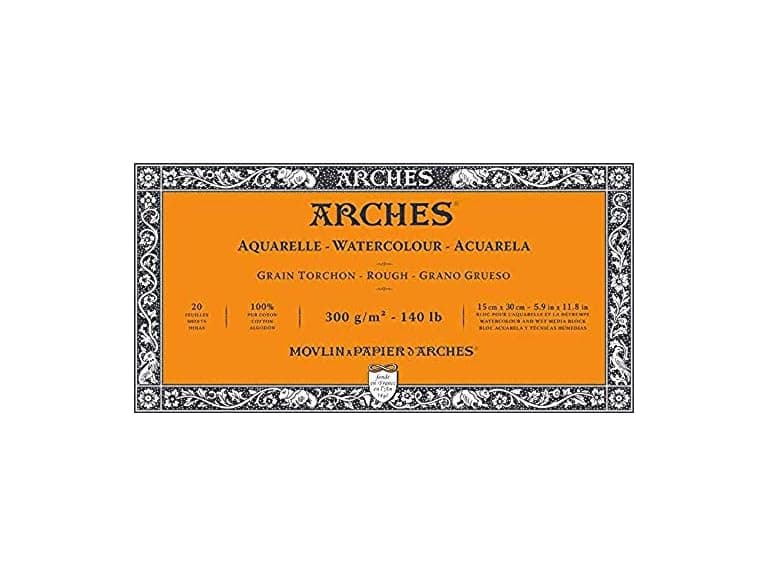 Arches 20-Sheet Watercolour Pad 15x30cm 300g - Image 1