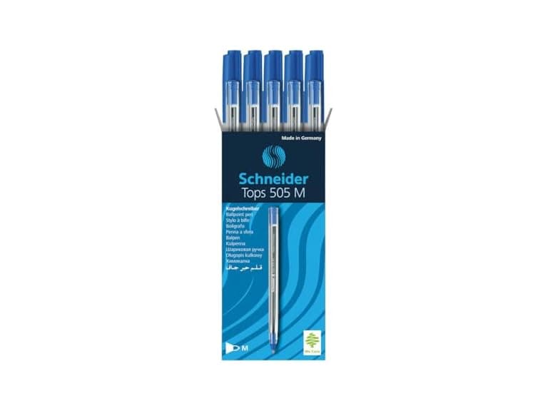 Schneider Tops 505 M (Medium) Ballpoint Pen, Blue - Image 1