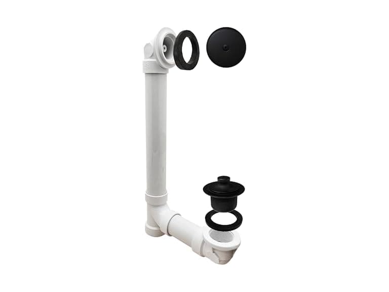 Westbrass Pull & Drain Sch. 40 PVC Bath Waste- Black - Image 1