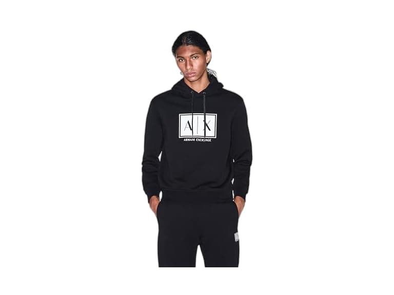 Armani Exchange Men Box Logo Hoodie Sweatshirt - Image 1