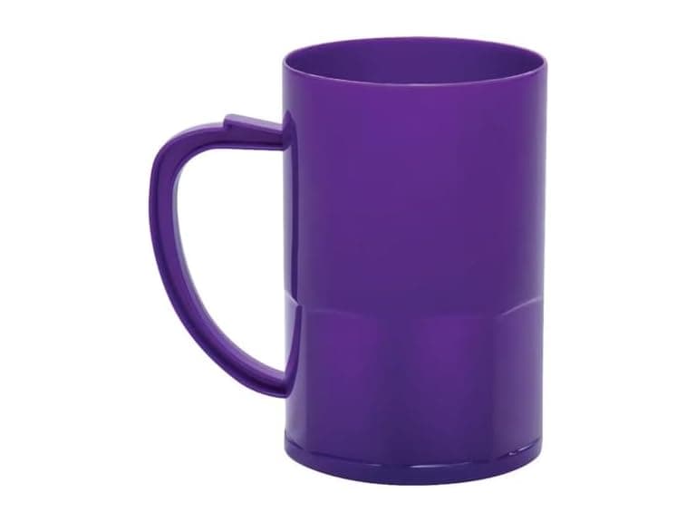 Fun Express 14 oz. Purple Reusable Plastic Mugs - 12 Piece - Image 1