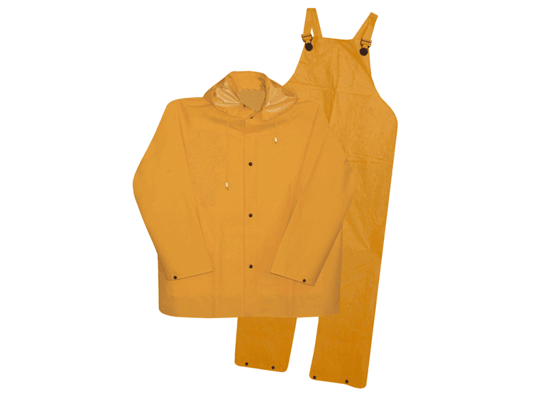 Boss 3PR0300YG LINED PVC RAIN SUIT .35MM 3pc - Image 1