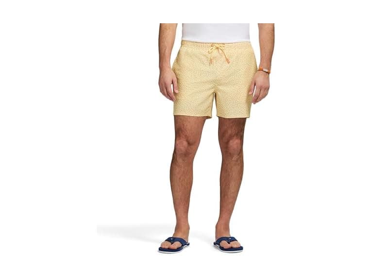 Izod Men Swim Trunks Swimsuit Lemon Meringue - Image 1