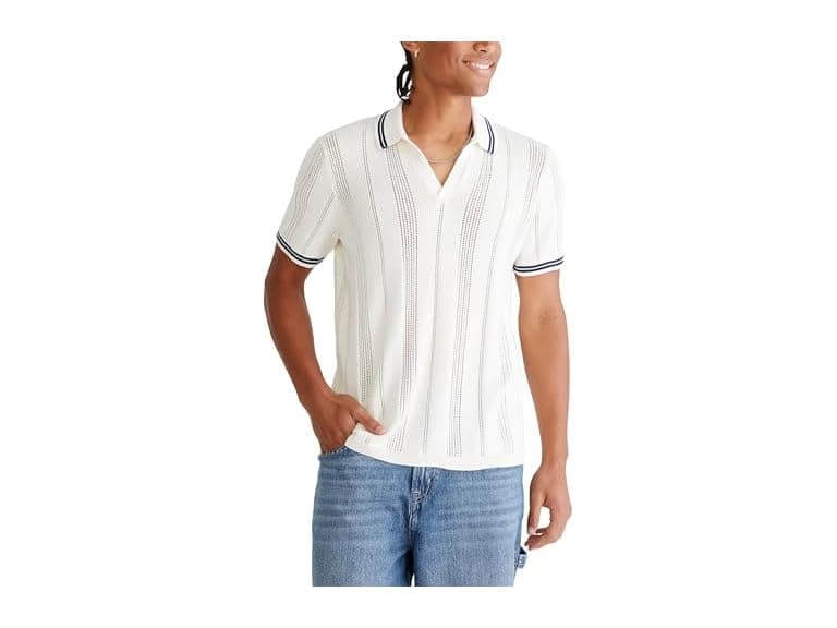 Aeropostale Men Tipped Open-knit Sweater - Image 1