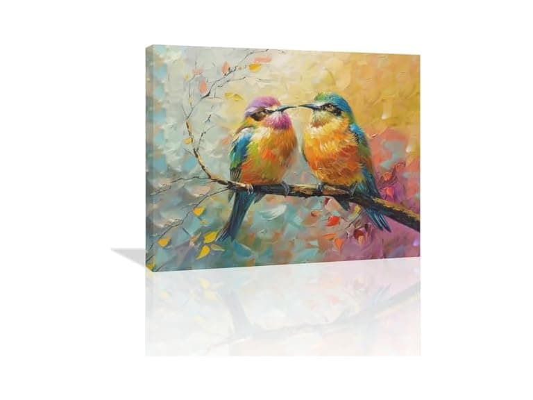nanen Bird Canvas Wall Art Birds Paintin - Image 1