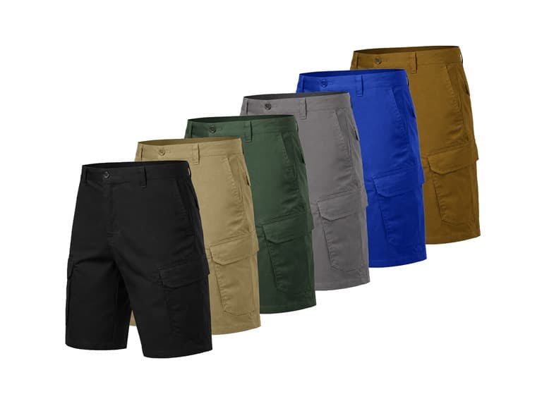 3Pk Mens Cotton Stretch Cargo Shorts - Image 1