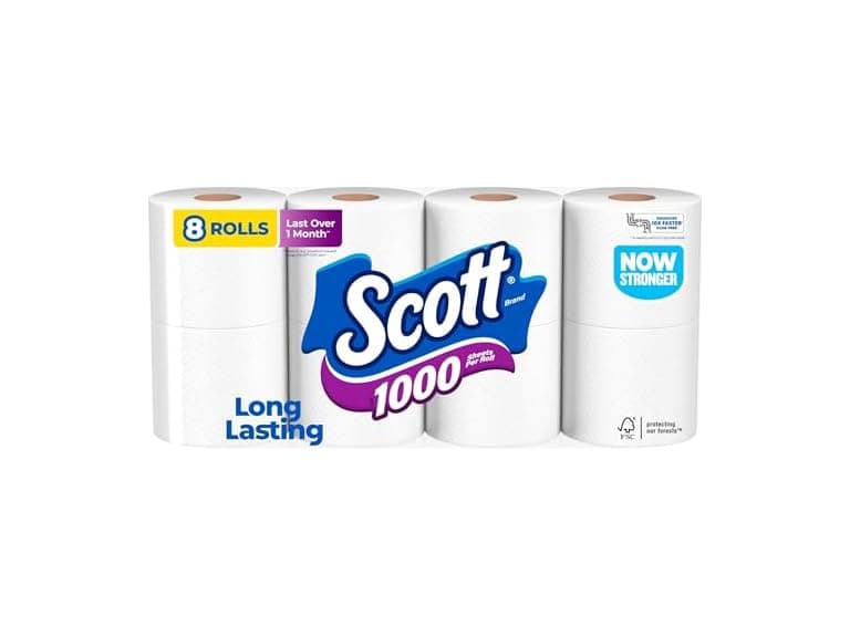 Scott 1000 Toilet Paper 8 Rolls 1Ply - Image 1