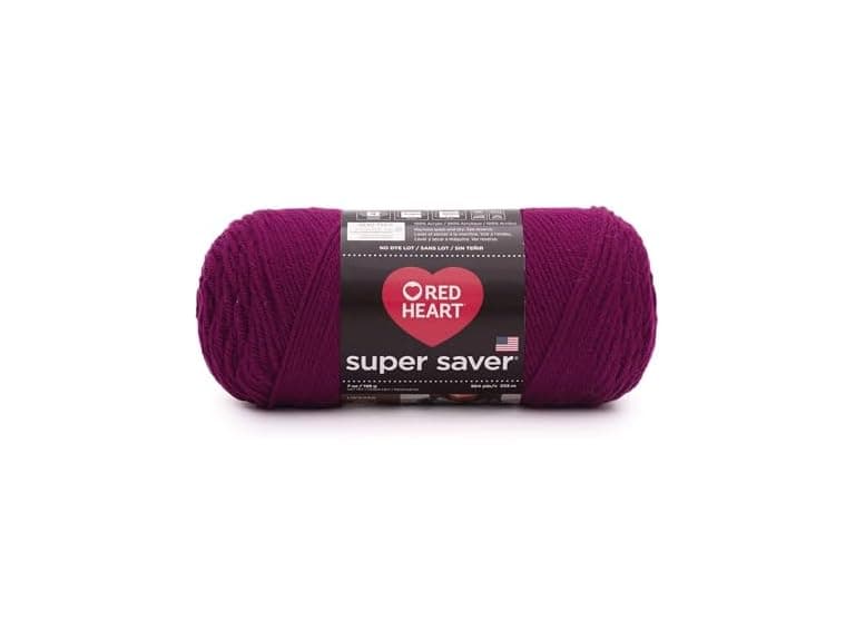 Red Heart Super Saver Yarn, Mulberry - Image 1