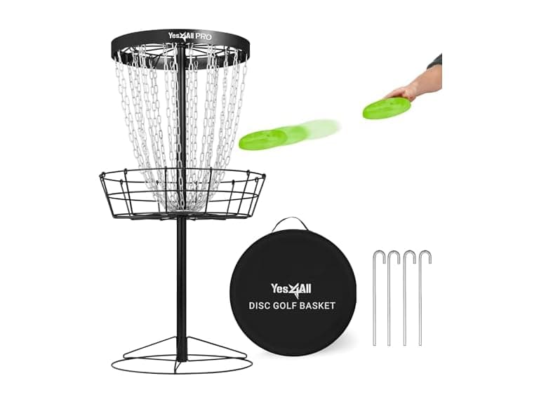 Yes4All Metal Portable Disc Golf Basket - Image 1